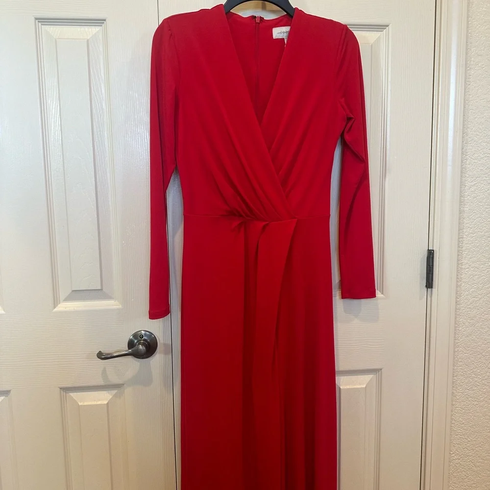 Elegant Red Jumpsuit by EX Coast Red Jumpsuit Size 6 - Picture 3 of 14
